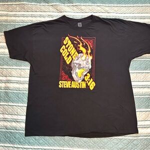 WW Authentic Stone Cold Steve Austin 3:16 Skull Hell Yeah T Shirt Black Size 3X